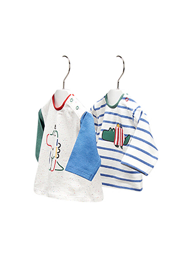 MAYORAL Baby Jungen Langarmshirt 2er Pkg grün | 62