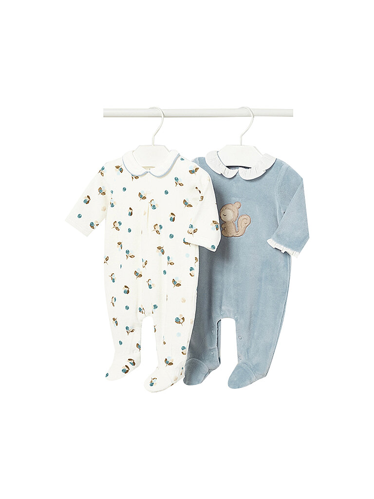 MAYORAL Baby Strampler 2er Set  hellblau | 74