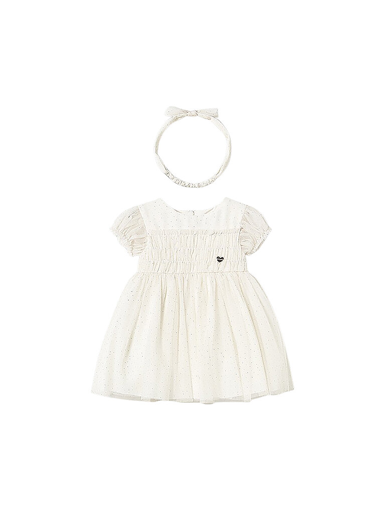 MAYORAL Baby Kleid und Haarband creme | 92