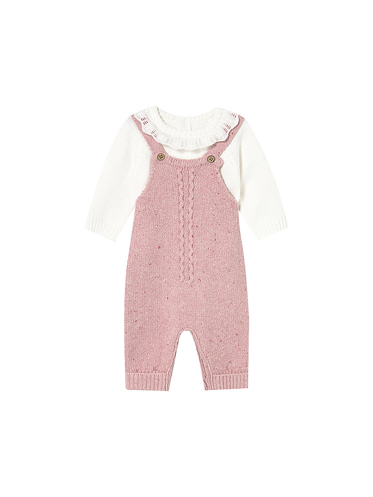 MAYORAL Baby Set 2-teilig Pullover und Latzhose rosa | 68