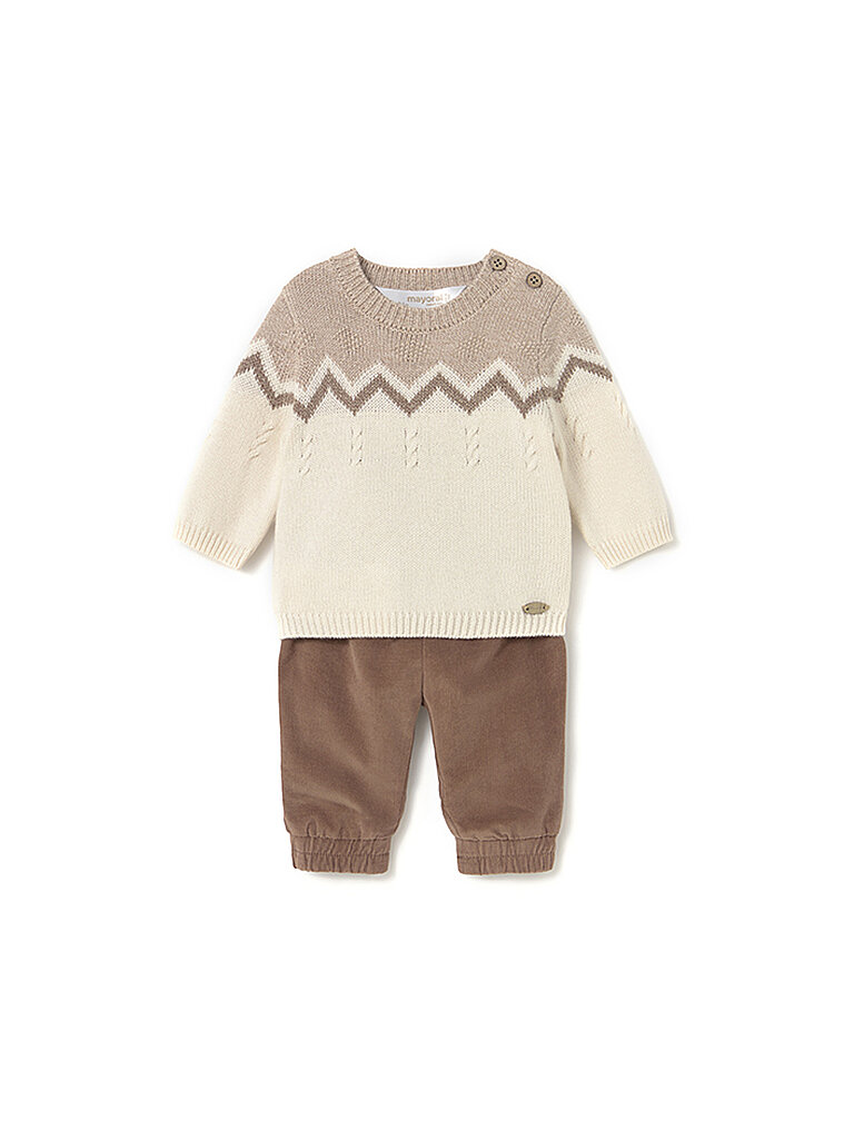 MAYORAL Baby Set 2-teilig Pullover und Hose braun | 68