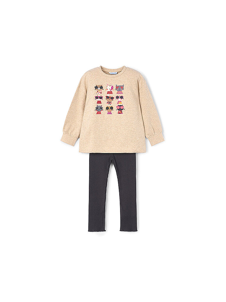MAYORAL Mädchen Set 2-teilig Pullover und Leggings beige | 116