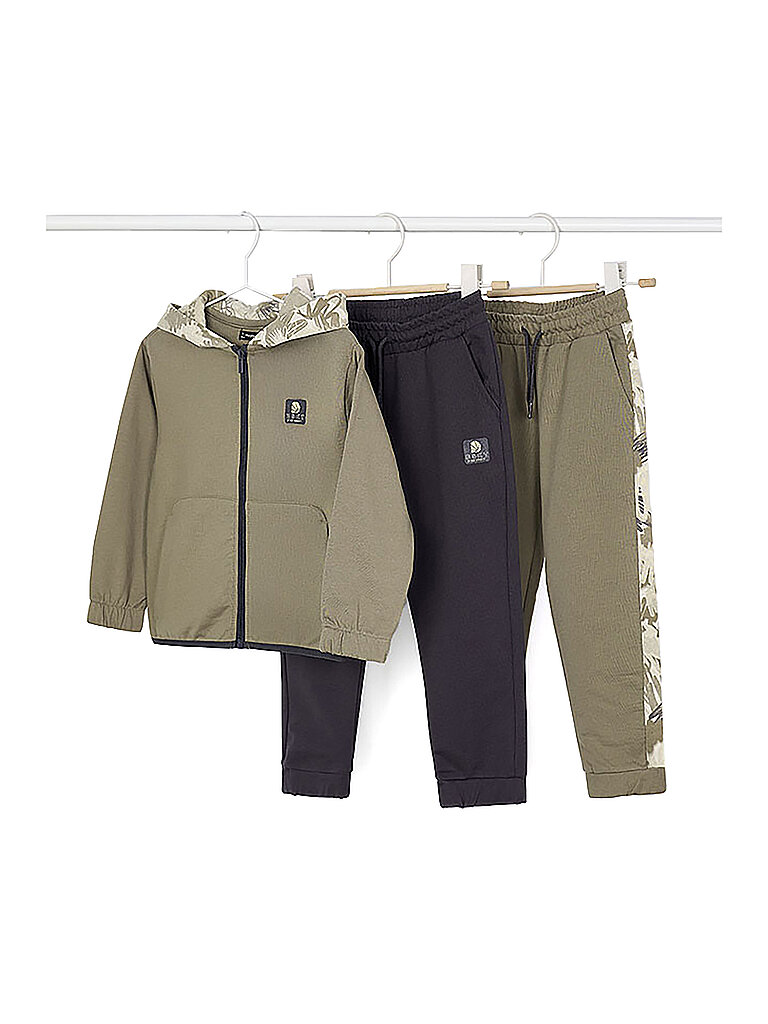 MAYORAL Jungen Set 3-teilig Sweatjacke und Jogginghosen grau | 92