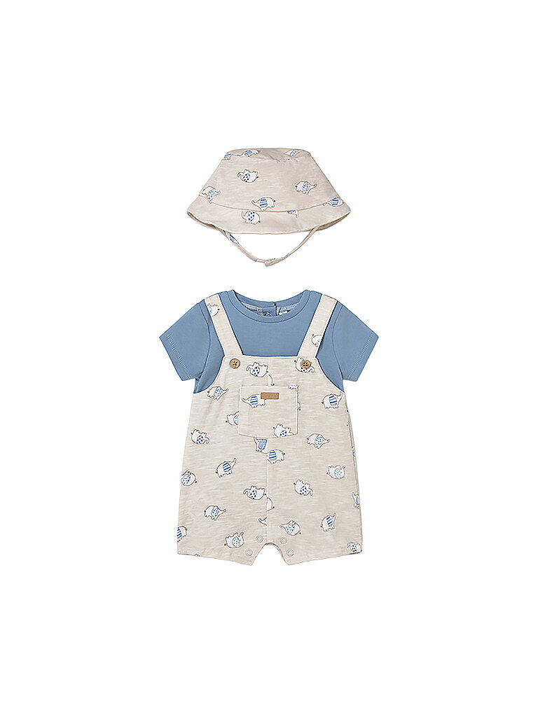 MAYORAL Baby Set 2-teilig Strampler mit Mütze beige | 56