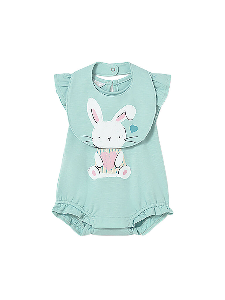 MAYORAL Baby Set 2-teilig Strampler mit Lätzchen türkis   56 baby