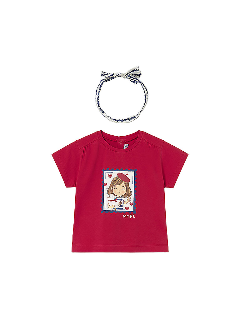 MAYORAL Baby T-Shirt mit Haarband rot   80 baby