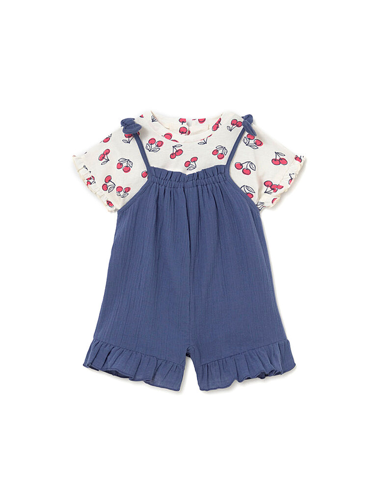MAYORAL Baby Set 2-teilig T-Shirt mit Latzhose dunkelblau | 68