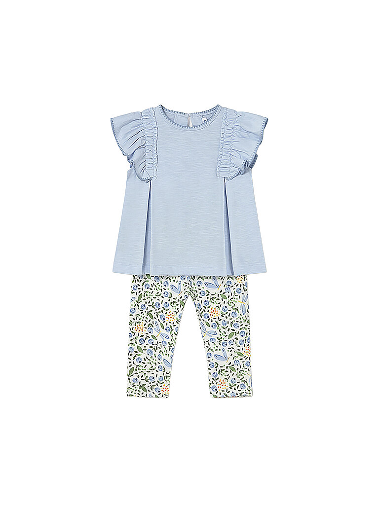 MAYORAL Baby Set 2-teilig Shirt und Leggings hellblau | 74