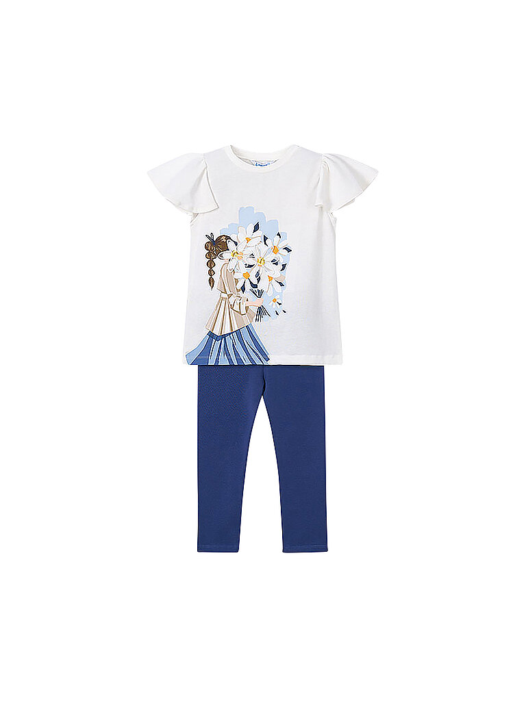 MAYORAL Mädchen Set 2-teilig T-Shirt und Leggings dunkelblau | 92