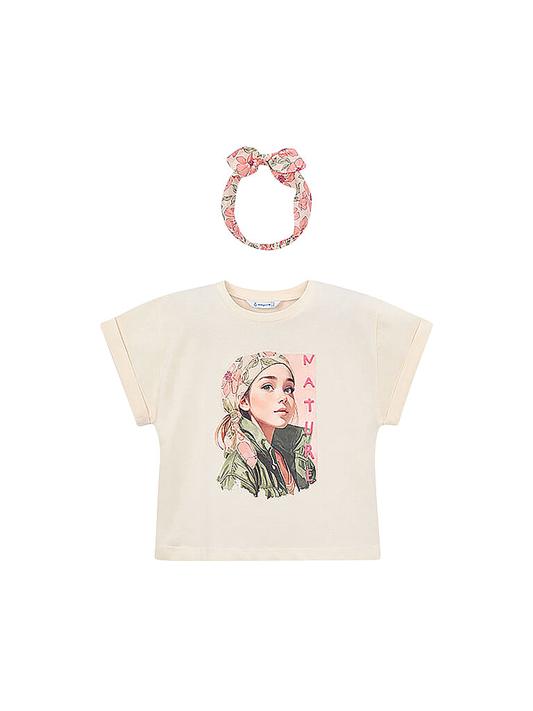 MAYORAL Mädchen T-Shirt mit Haarband creme | 92