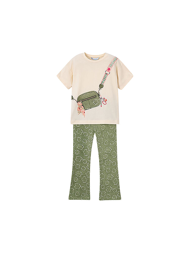 MAYORAL Mädchen Set 2-teilig T-Shirt und Leggings grün | 92