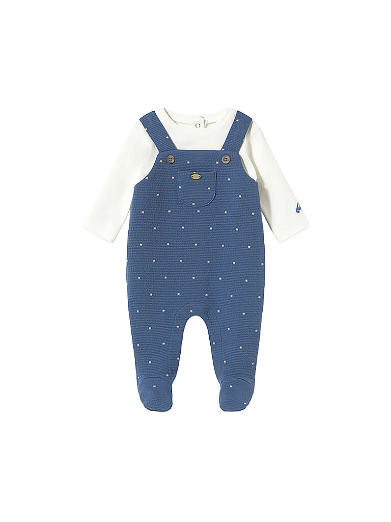 MAYORAL Baby Set 2-teilig Langarmshirt und Strampelanzug blau | 56