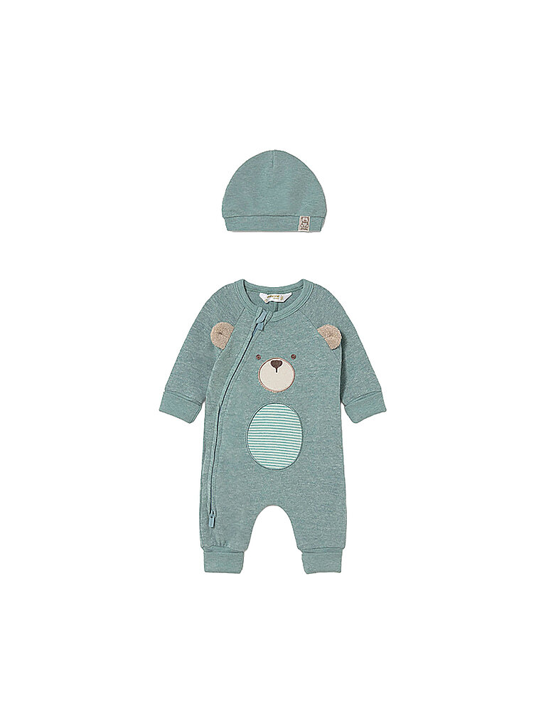 MAYORAL Baby Set 2-teilig Strampler und Mütze mint | 56