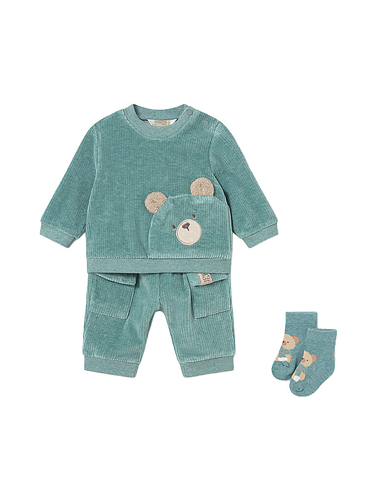 MAYORAL Baby Set 3tlg. Pullover mit Hose und Socken  mint | 56