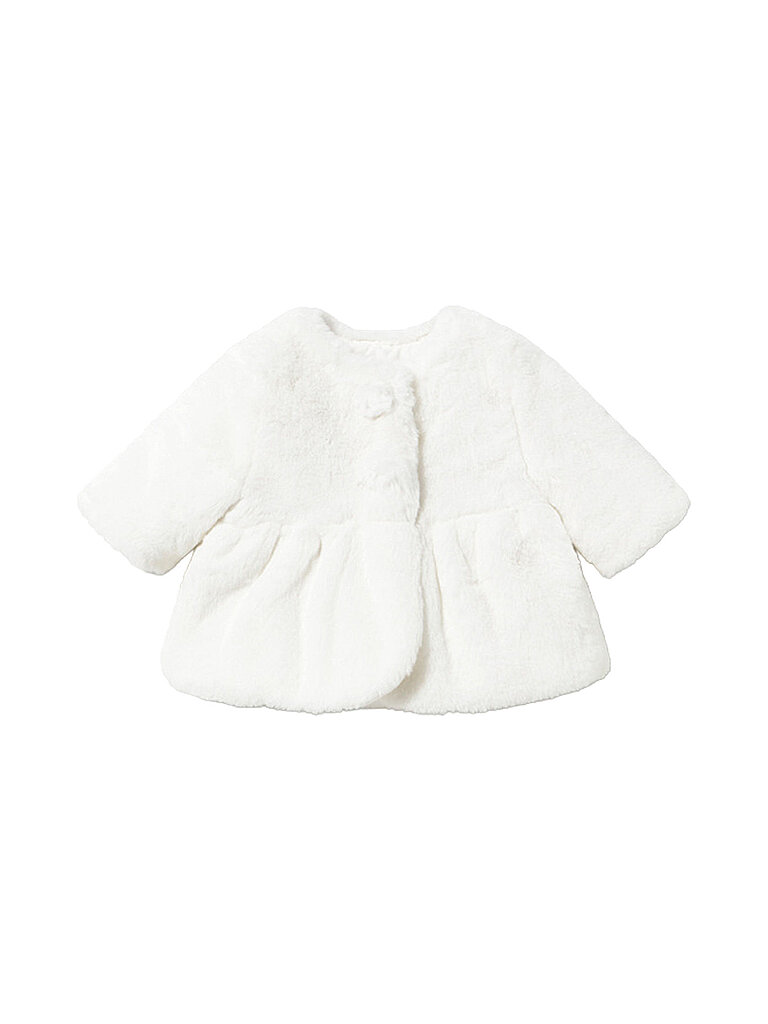 MAYORAL Baby Jacke in Felloptik creme | 62