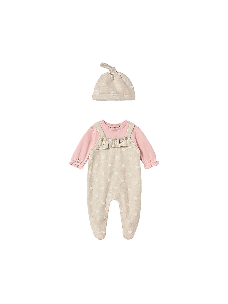 MAYORAL Baby Set 2tlg. Strampler mit Haube  rosa | 56
