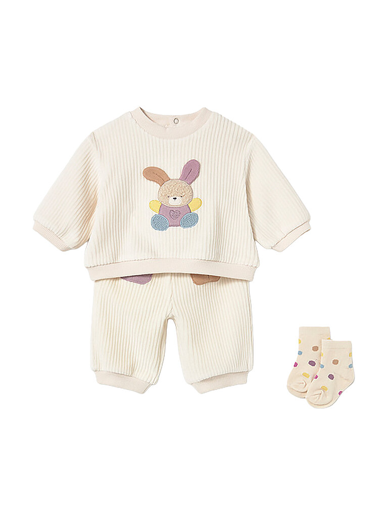 MAYORAL Baby Set Sweater mit Hose und Socken  creme | 62