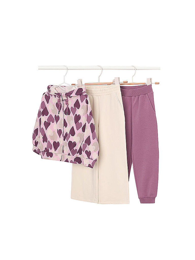 MAYORAL Mädchen Set 3-tlg Sweatjacke mit zwei Hose rosa | 104