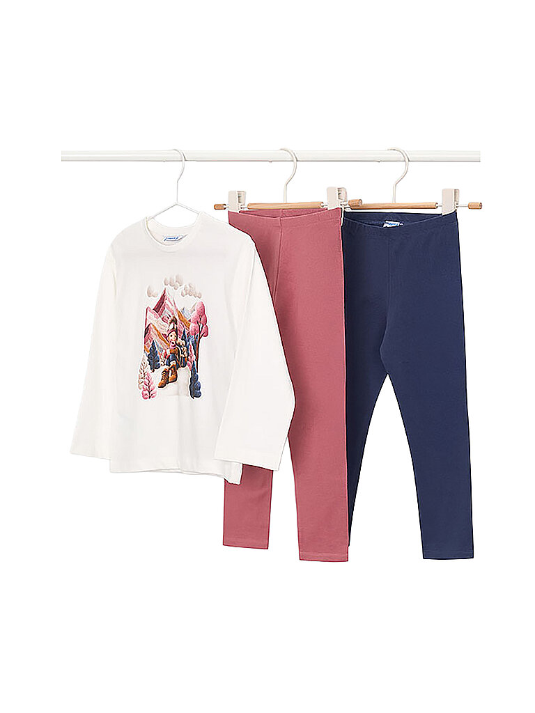 MAYORAL Mädchen Set 3-tlg. Shirt und zwei Leggings rosa | 92