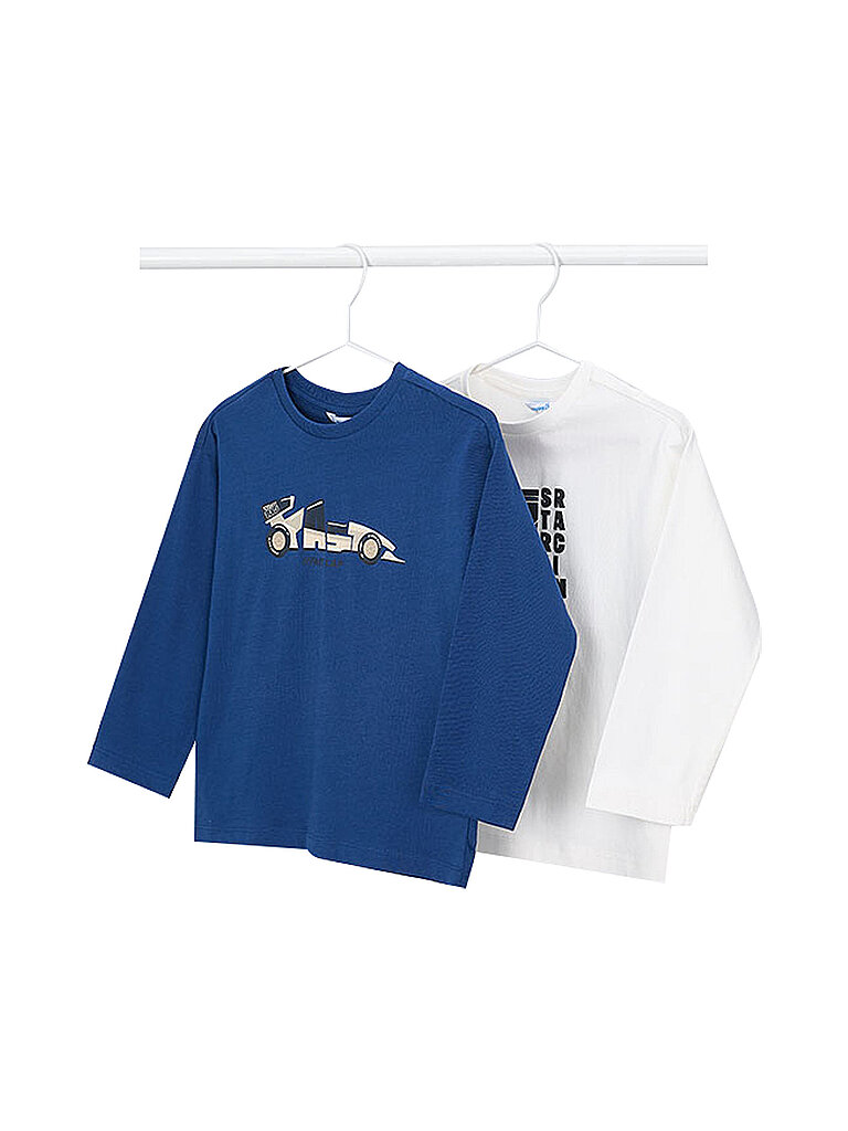 MAYORAL Jungen Langarmshirt 2er Pkg.  blau | 116