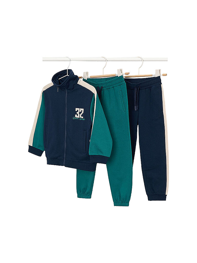 MAYORAL Jungen Set 3tlg Sweatjacke mit zwei Hosen  dunkelblau | 92