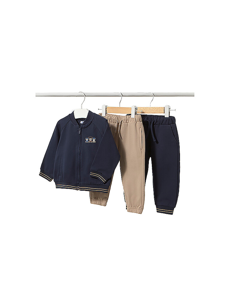 MAYORAL Baby Set 3-teilig Hosen und Jacke dunkelblau | 74