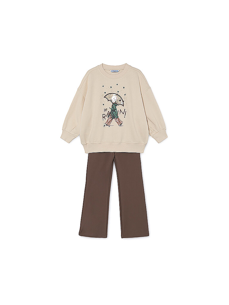 MAYORAL Mädchen Set 2-teilig Pullover und Leggings braun | 104