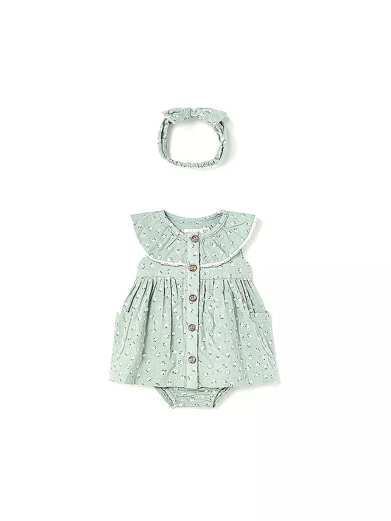 MAYORAL | Baby Kleid mit Haarband | hellgrün
