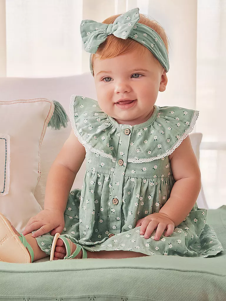 MAYORAL | Baby Kleid mit Haarband | hellgrün
