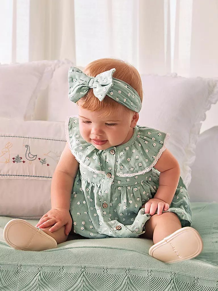 MAYORAL | Baby Kleid mit Haarband | hellgrün