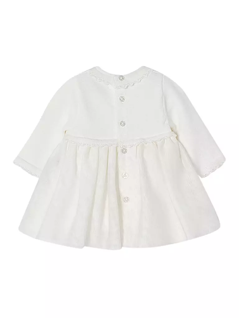 NAME IT Baby Mädchen Kleid - Bio-Baumwolle In Double Cream