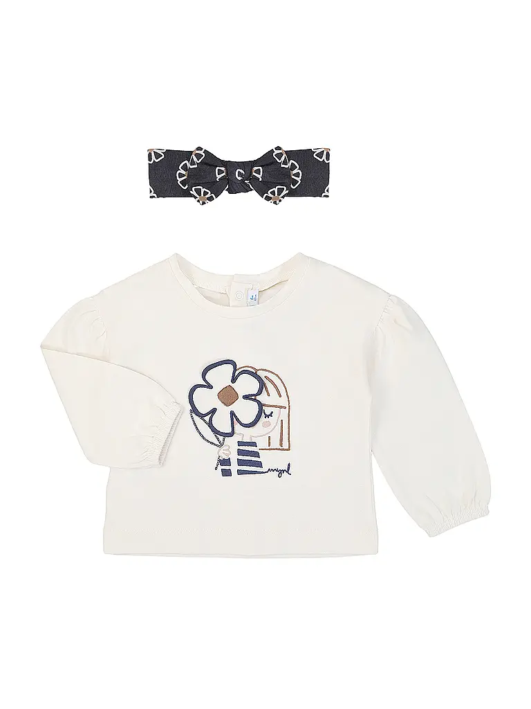 MAYORAL | Baby Langarmshirt mit Haareif | creme