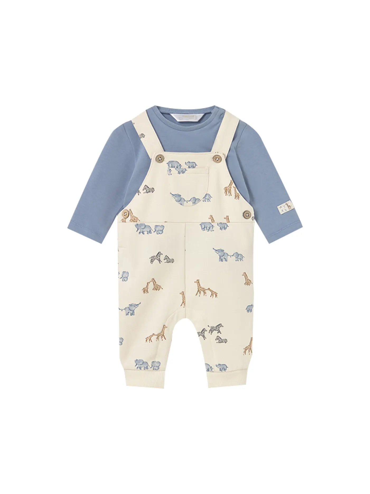 MAYORAL | Baby Set 2-teilig Langarmshirt und Latzhose | beige