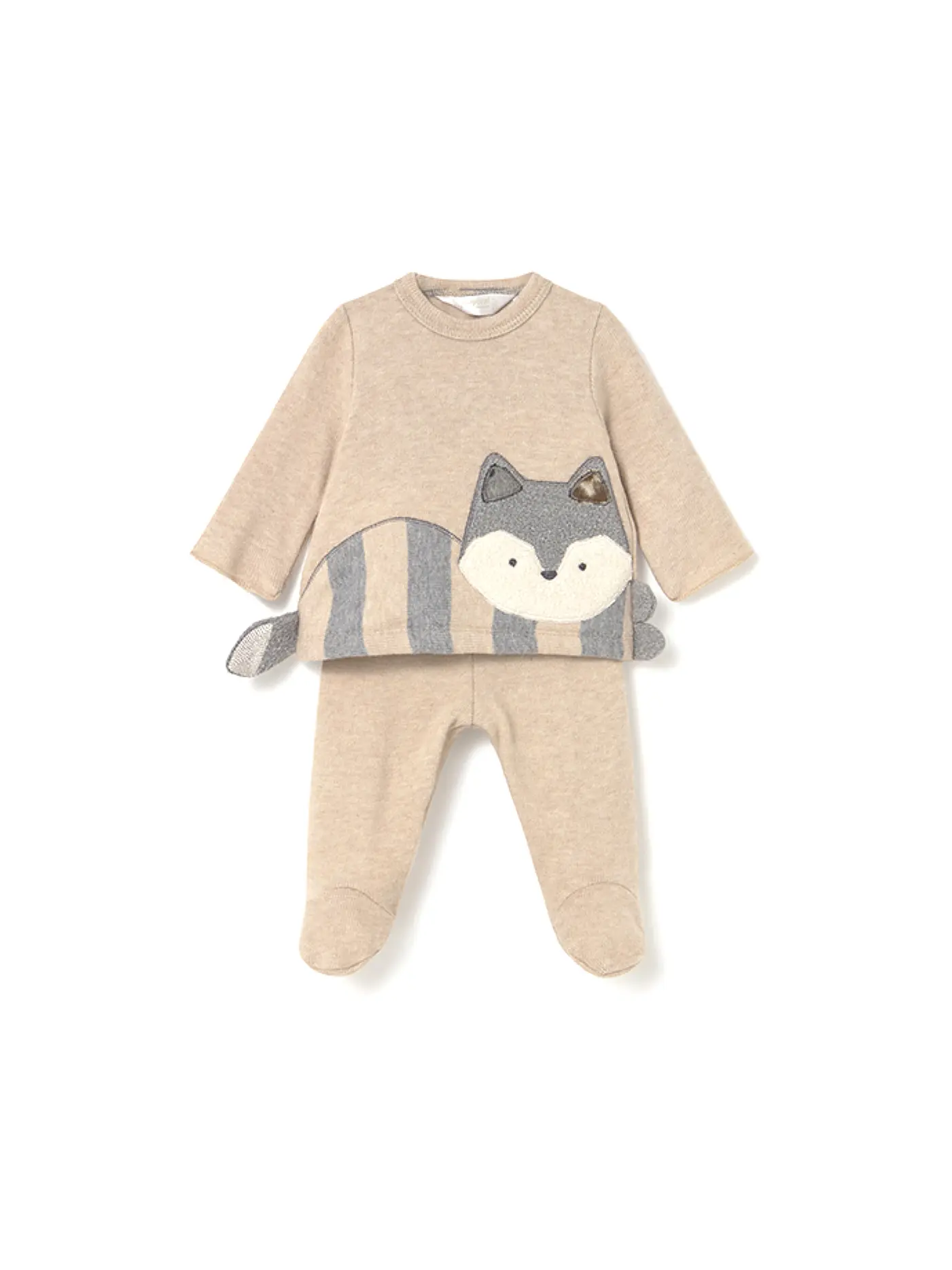 MAYORAL | Baby Set 2-teilig Langarmshirt und Stramplerhose | beige