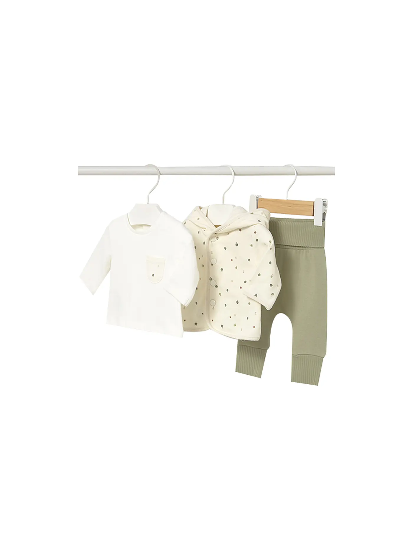 MAYORAL | Baby Set 3-teilig Jacke, Langarmshirt und Hose | grün