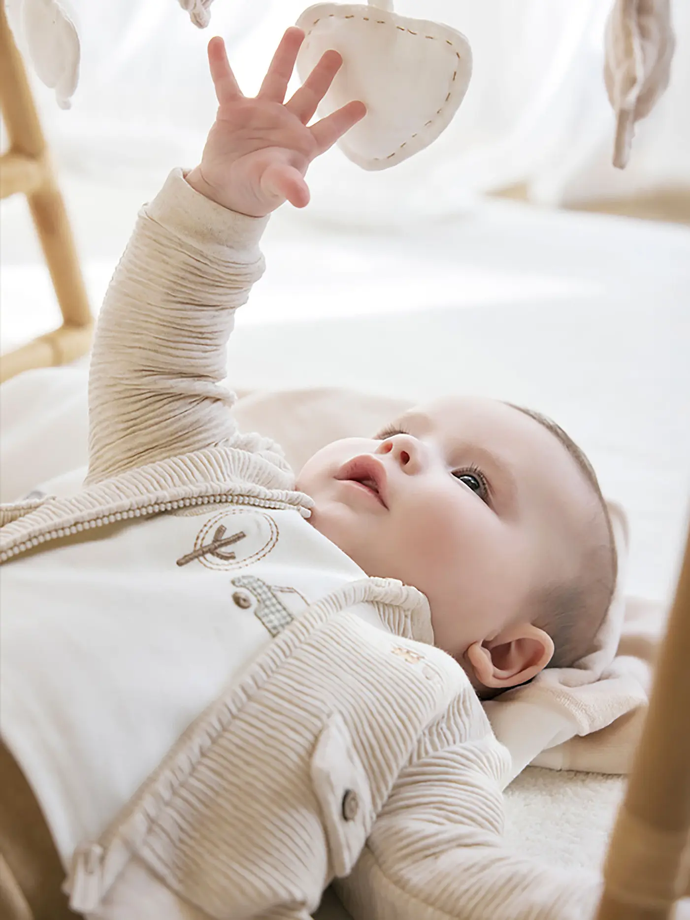 MAYORAL | Baby Set 3-teilig Jacke, Langarmshirt und Hose | beige