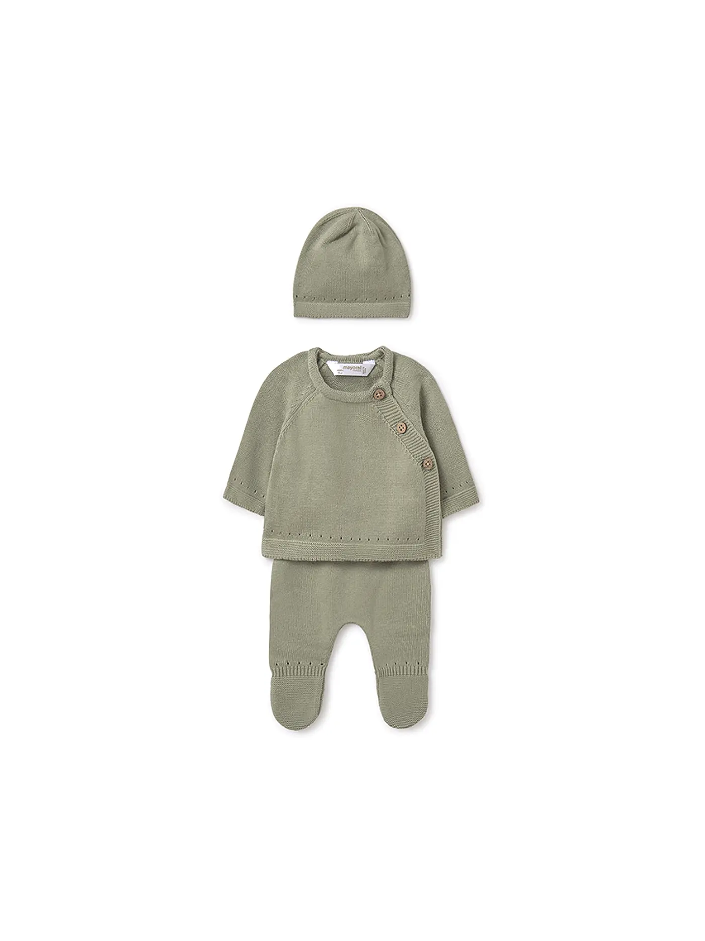 MAYORAL | Baby Set 3-teilig Pullover, Hose und Mütze | grün