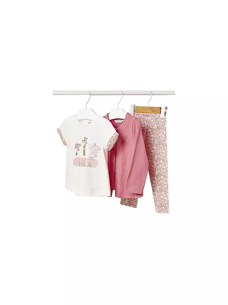 MAYORAL | Baby Set 3-teilig T-Shirt, Jäckchen, Leggings  | rosa