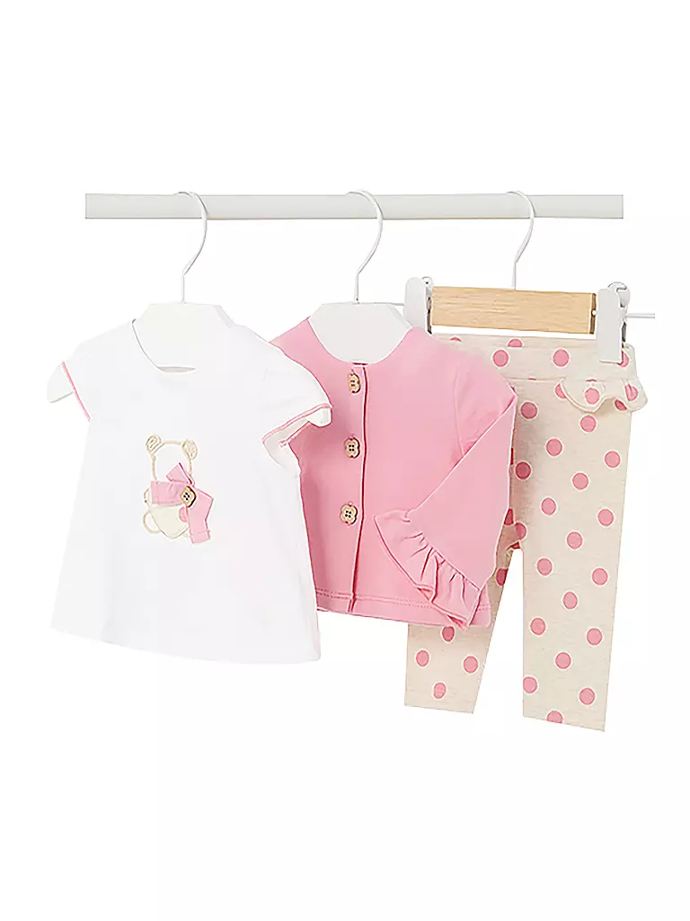 MAYORAL | Baby Set 3-teilig T-Shirt, Jäckchen und Leggings | pink