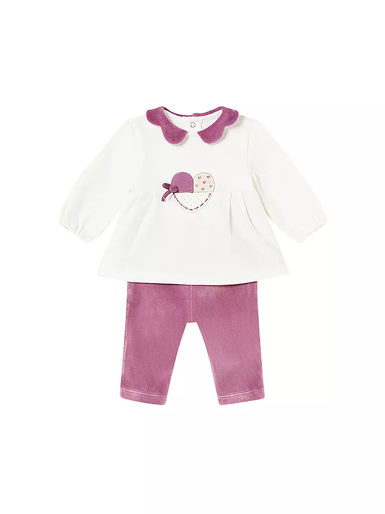 MAYORAL | Baby Set 4-teilig Langarmshirts und Leggings  | beere