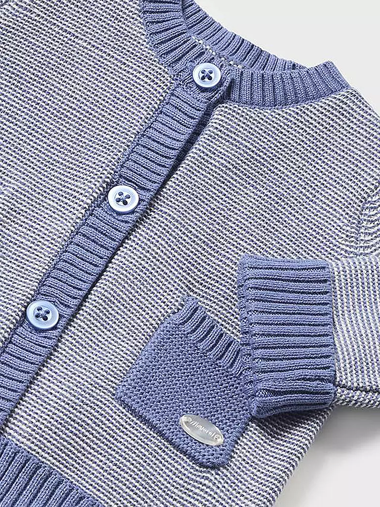 MAYORAL | Baby Set Strickjacke, Shirt und Hose 3-teilig | blau