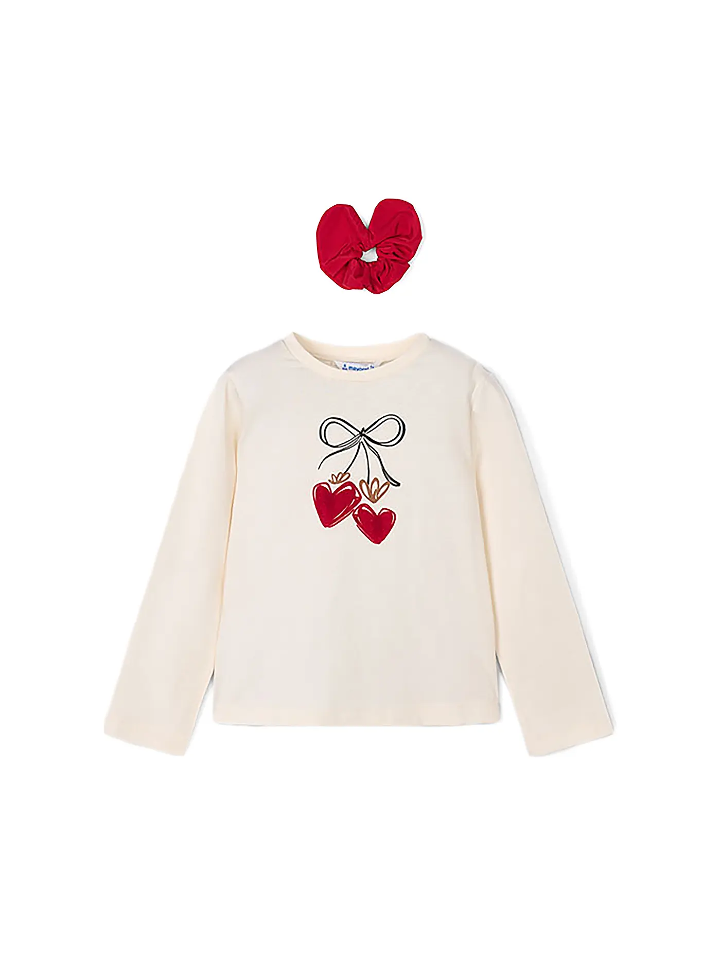 MAYORAL | Mädchen Langarmshirt mit Haargummi | weiss