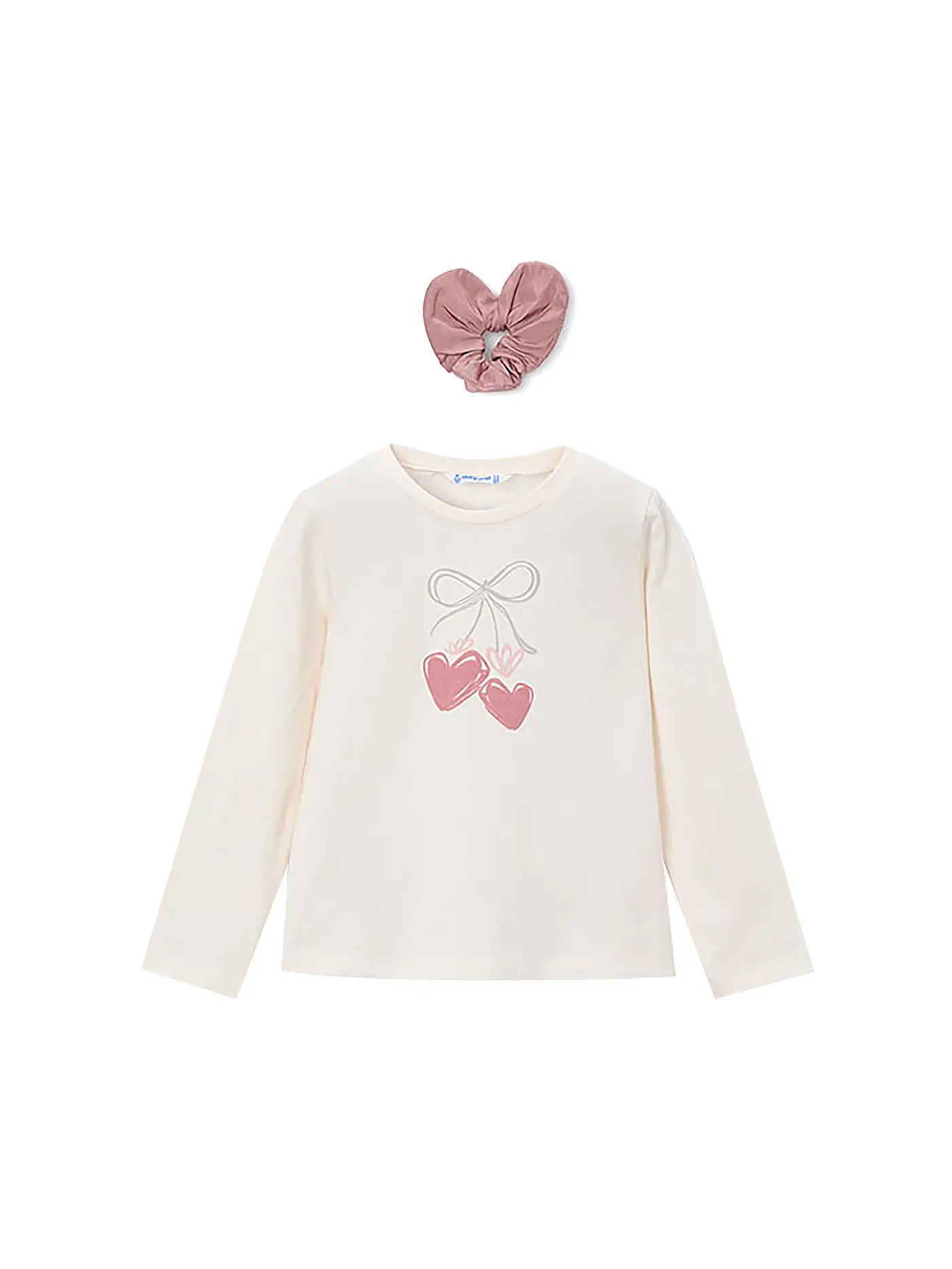 MAYORAL | Mädchen Langarmshirt mit Haargummi | creme