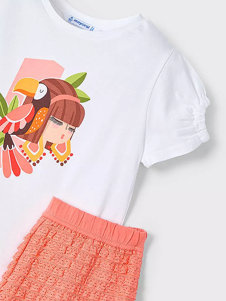 MAYORAL | Mädchen Set 2-teilig T-Shirt und Shorts | orange