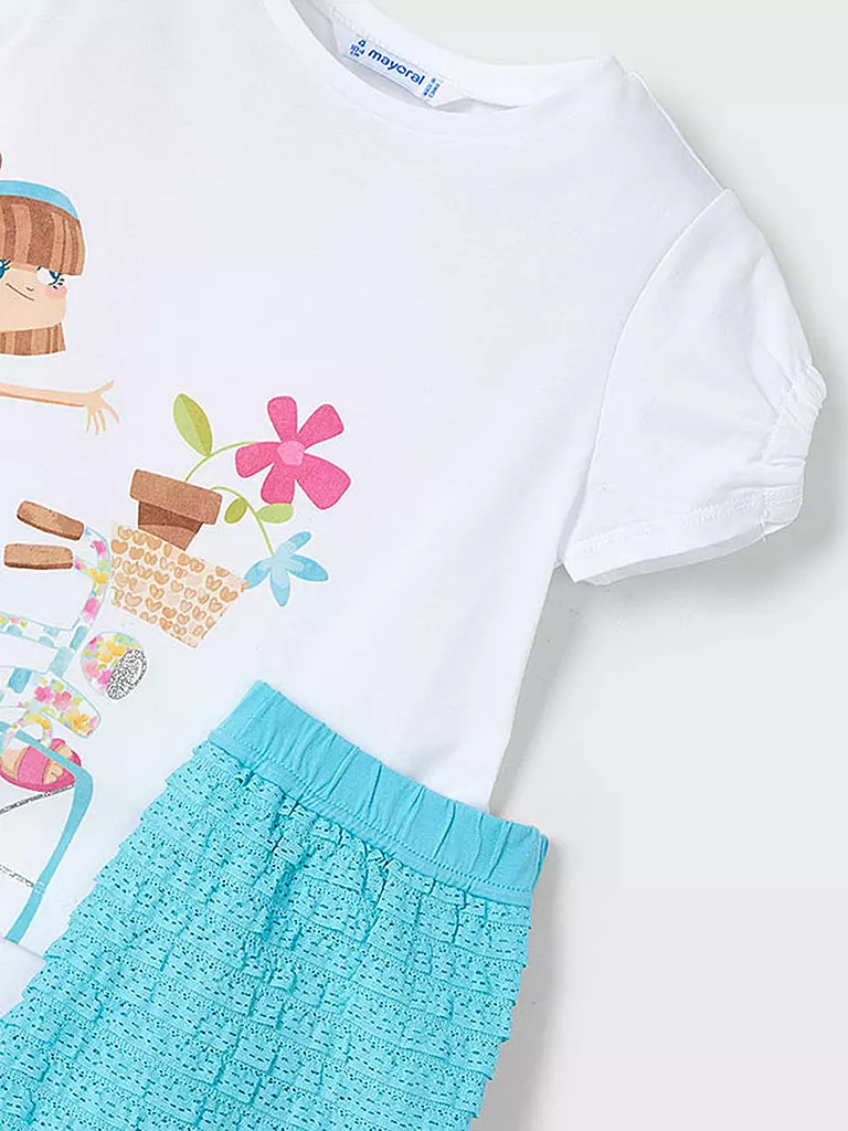 MAYORAL | Mädchen Set 2-teilig T-Shirts und Shorts | türkis