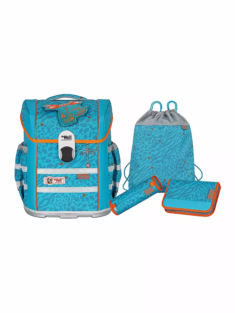 MC NEILL | Schultaschen Set 4tlg Mc Addy Ergo Mac Orange | blau