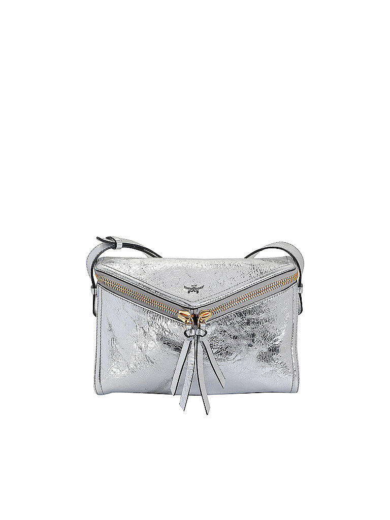 MCM Ledertasche - Umhängetasche DIAMOND Small silber