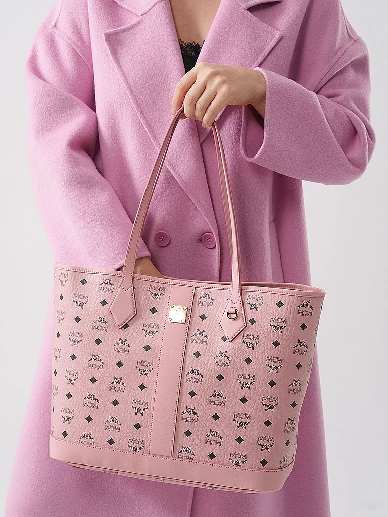 MCM Liz Medium Shopper Soft Pink 2