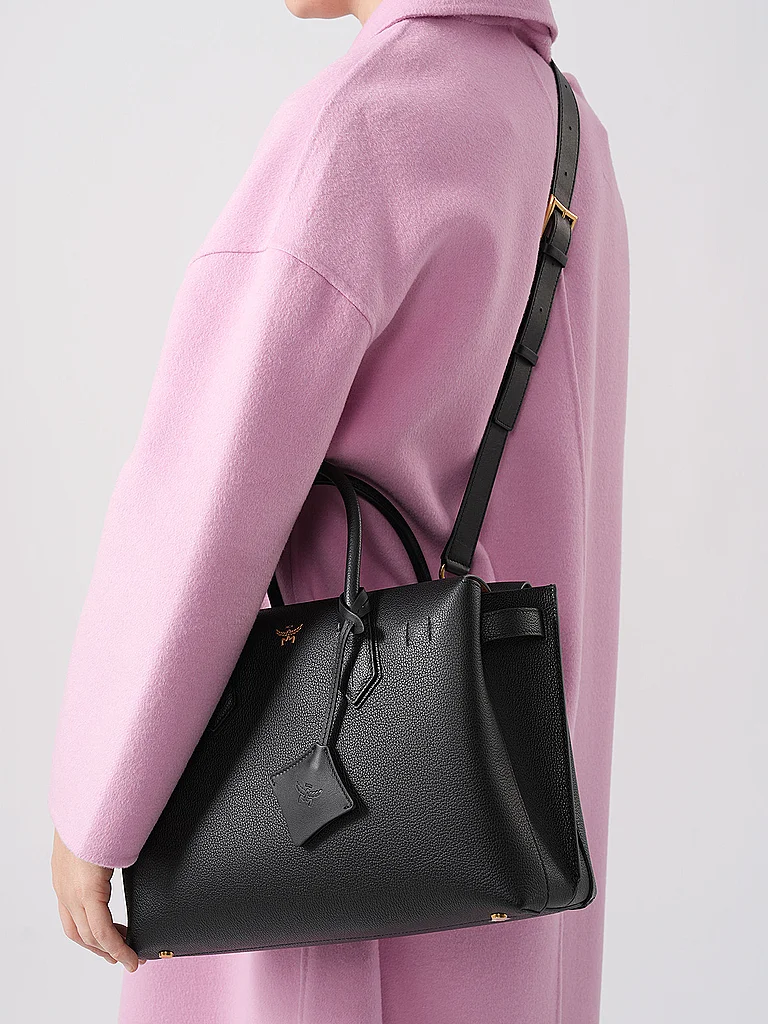 MCM Milla Medium Ledertasche Schwarz 2