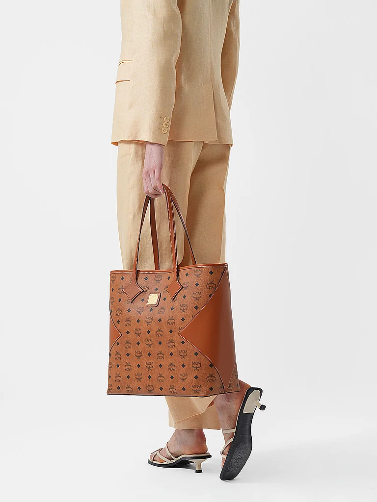 MCM Dia VI Large Shopper Bag Light Brown 2